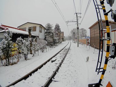 Karda doğal sahne