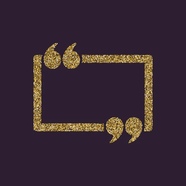 L Icone De Bulle De Discours De Marque De Citation Citations Citations Symboles D Opinion Etincelles D Or Et Paillettes Image Vectorielle Vladvm C