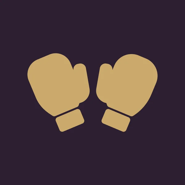 The boxing gloves icon. Game symbol. Flat