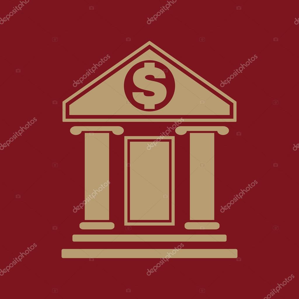 The Bank Icon Banking And Finance Symbol Flat Stock - 