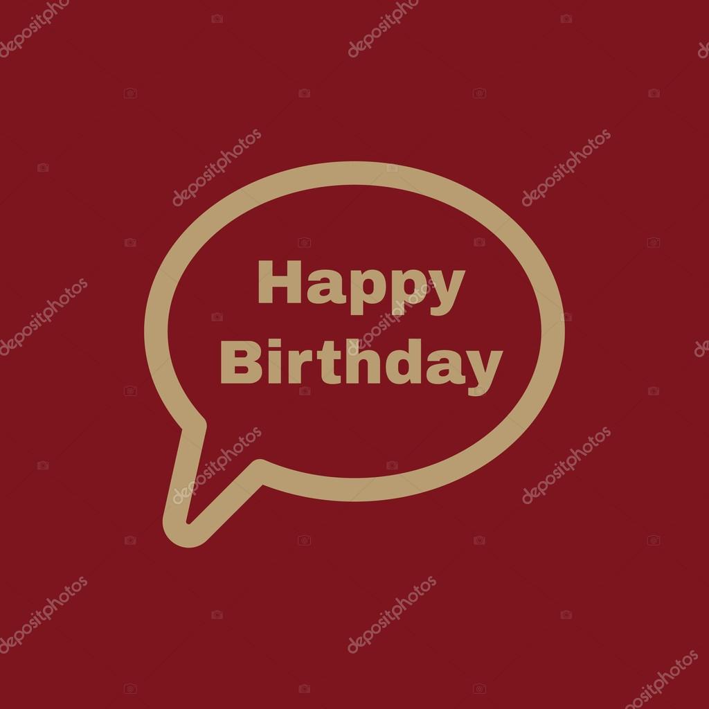 La Bulle De Dialogue Avec L Icone De Joyeux Anniversaire De Word Celebration Et Fete Symbole De La Fete Plat Image Vectorielle Vladvm C La Bulle De Dialogue Avec L Icone De Joyeux Anniversaire De Word Celebration Et Fete Symbole De La Fete Plat Image Vectorielle Vladvm C