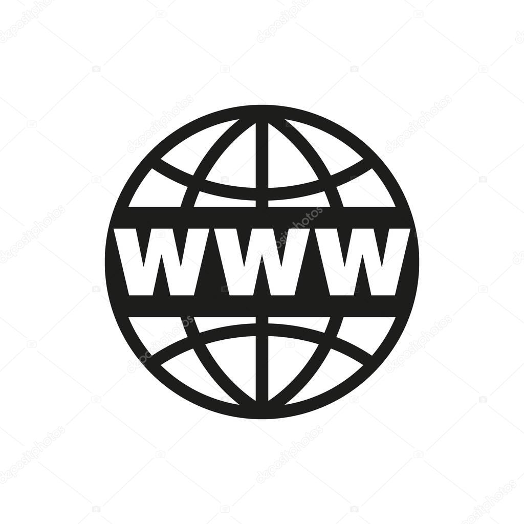 O ícone da WWW. SEO e navegador, símbolo de desenvolvimento. UI. Web. Logotipo. Assina. Design ...