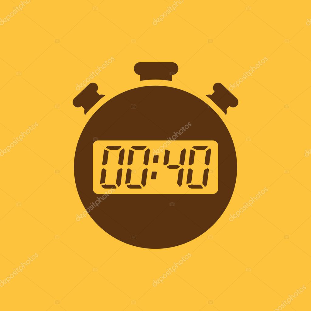 the 40 seconds minutes stopwatch icon clock and watch timer countdown timer 40 minutes