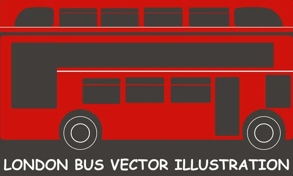 London roter Bus Vektor Illustration isoliert — Stockvektor