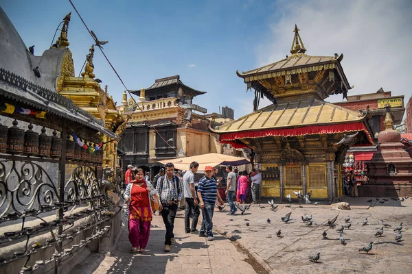 Templo Swayambhunath en Kahtmandu, Nepal — Foto de Stock