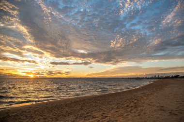 Brighton Plajı, Melbourne gün batımında