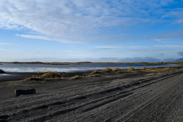 Drum și peisaj în apropiere de Stokksness, Islanda — Fotografie, imagine de stoc