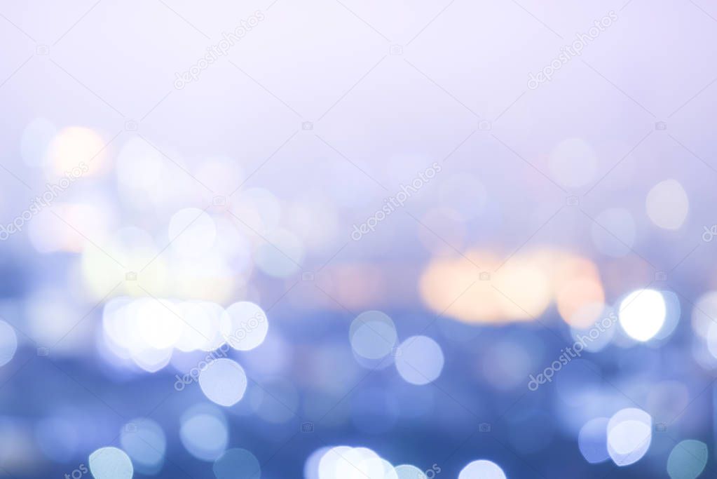 Abstract blur bokeh night city background