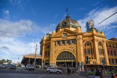 Melbourne, Avustralya 'daki Flinders sokak istasyonu.
