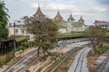 Yangon Central Railway Station, Myanmar clipart