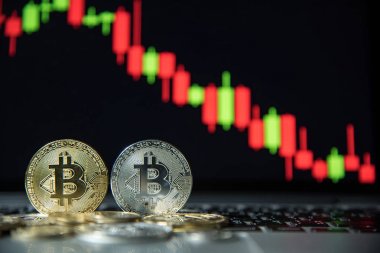Bitcoin şamdan grafiği, cryptocurrency ve dijital saygısızlıktan