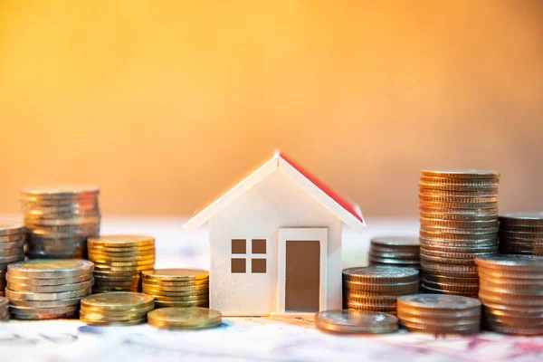 Інвестиції Нерухомість Або Нерухомість Домашня Іпотечна Ставка Кредиту Економія Грошей — стокове фото