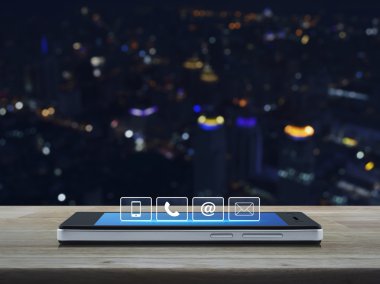 Telefon, cep telefonu, yönü ve e-posta akıllı telefon düğmeleri