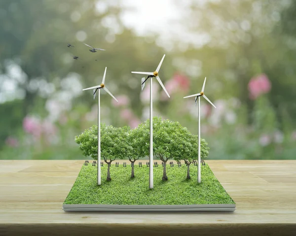 Windräder, ökologisches Konzept — Stockfoto
