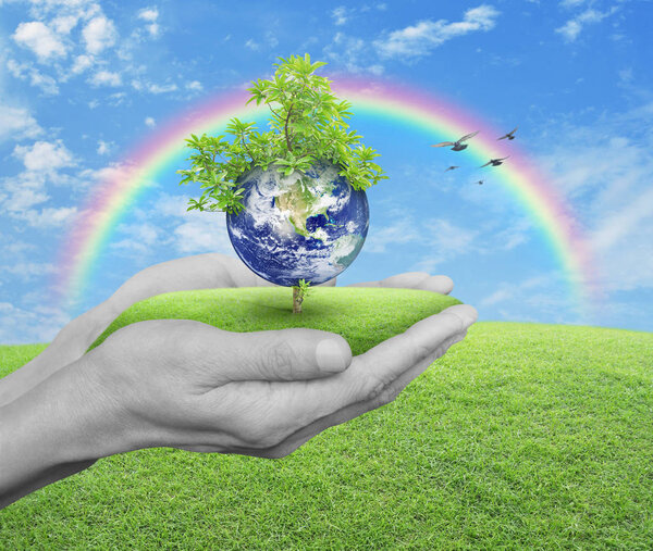 Save the earth concept, Elements of this image furnished by NASA
