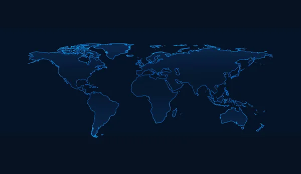 Light blue world map on dark blue background, Elements of this image furnished by NASA