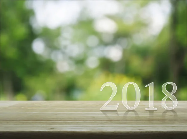 Bonne année 2018 texte sur table en bois — Photo