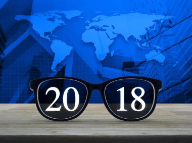 Mutlu yeni yıl 2018 kavramı, Nasa tarafından döşenmiş bu görüntü unsurları