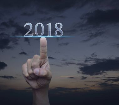 Mutlu yıllar 2018 konsepti