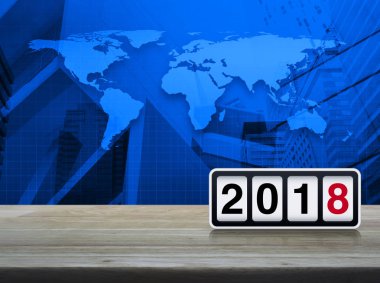 Mutlu yeni yıl 2018 kavramı, Nasa tarafından döşenmiş bu görüntü unsurları