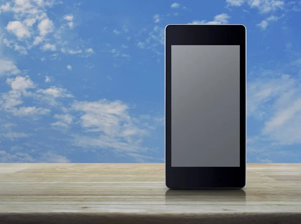 Сучасний смартфон з порожнім сірим екраном — стокове фото