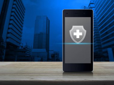 İş sağlıklı, tıbbi bakım sigorta online kavramı