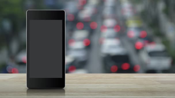Documento Icono Plano Pantalla Moderna Del Teléfono Móvil Inteligente Mesa — Vídeo de stock