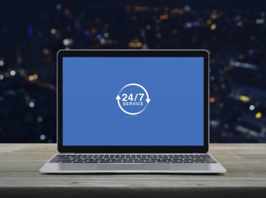 İş tam zamanlı hizmet online kavramı