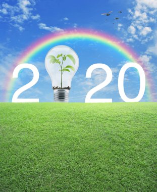 Mutlu yıllar 2020 Enerji Koruma ve Çevre Konsepti