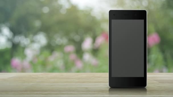 Apprendre Icône Plate Sur Écran Moderne Téléphone Portable Intelligent Sur — Video