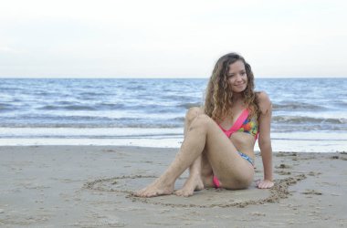 Sevgililer Günü ve yaz tatili konsepti