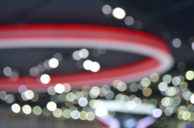 Renkli alışveriş merkezinin soyut bulanıklığı, güzel Bokeh iç aydınlatma arka planı