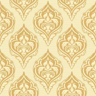 Barok tarzında duvar kağıdı. Sonsuz arka plan. Damask deseni çiçek süsleme.