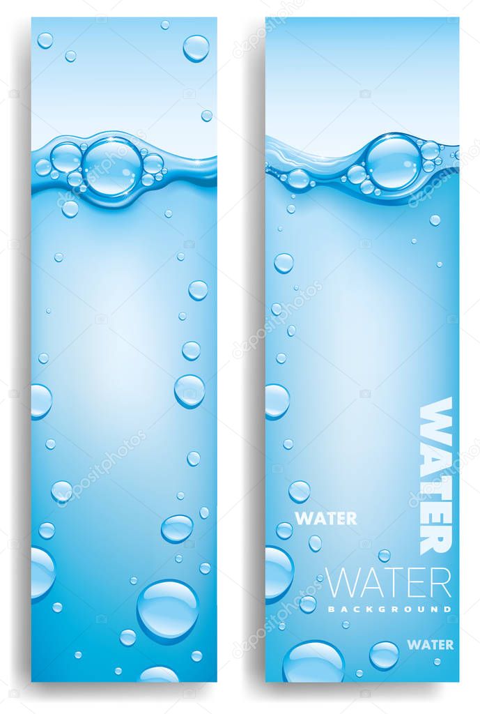 water surface background with drops