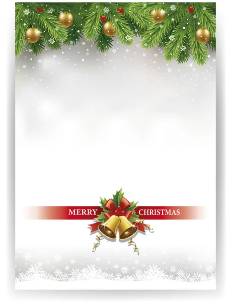 Χριστουγεννιάτικη κάρτα με παραδοσιακή διακόσμηση — Διανυσματικό Αρχείο