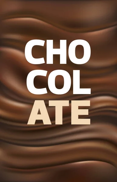 Abstracte chocolade achtergrond vector. Illustratie chocolade achtergrond golvende — Stockvector