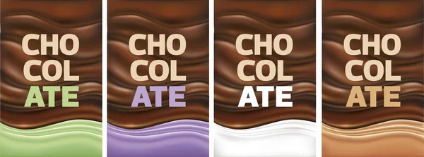 Vetor Fundo Abstrato Chocolate Ilustração Chocolate Pano Fundo Ondulado — Vetor de Stock