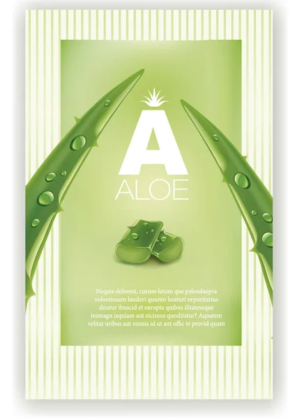 Aloe Vera Cosmetici Sfondo — Vettoriale Stock