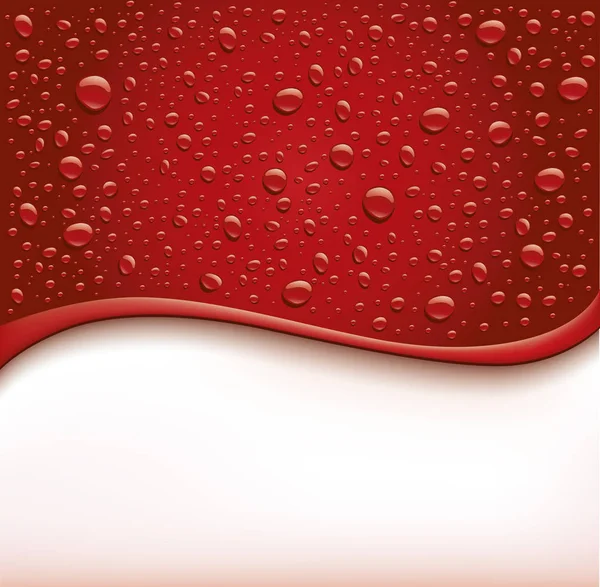 濃い赤泡水滴背景 — ストックベクタ