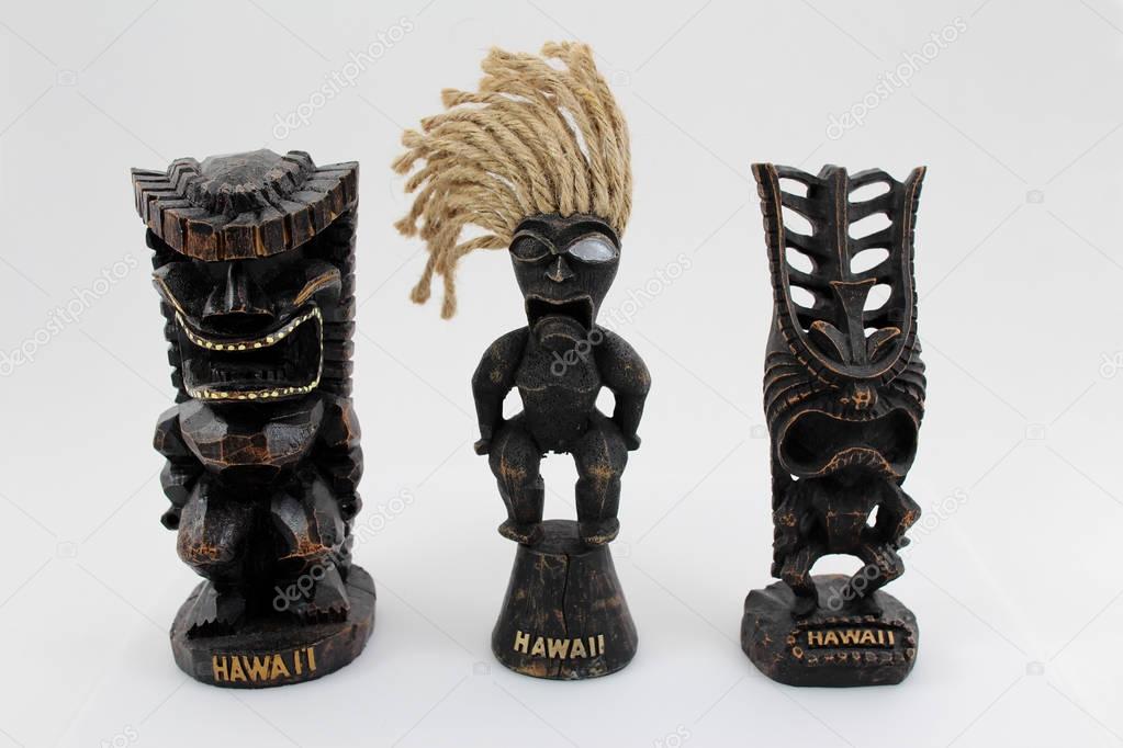 Hawaiian Tiki statues