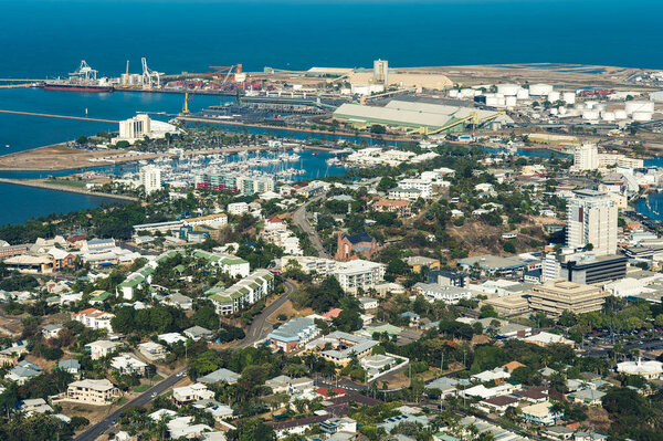 Tropical city Townsville, queensland, North australia aerial vie