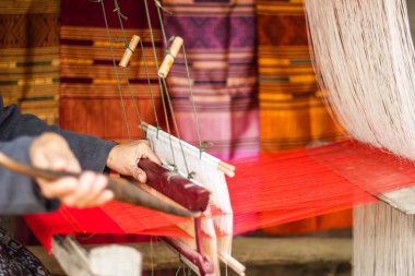 kuzey Laos dokuma ipek.