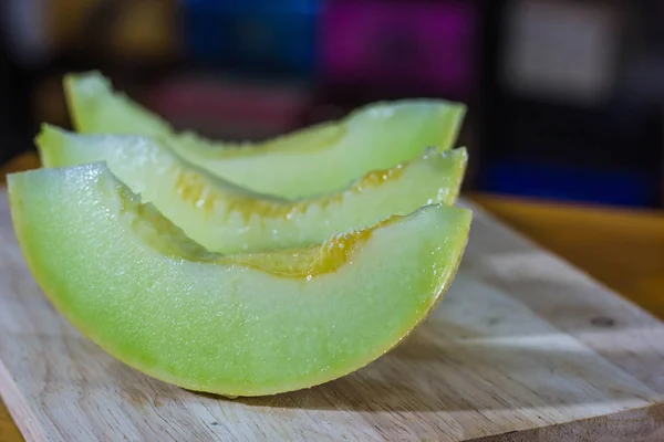 Trozos de melón melón —  Fotos de Stock