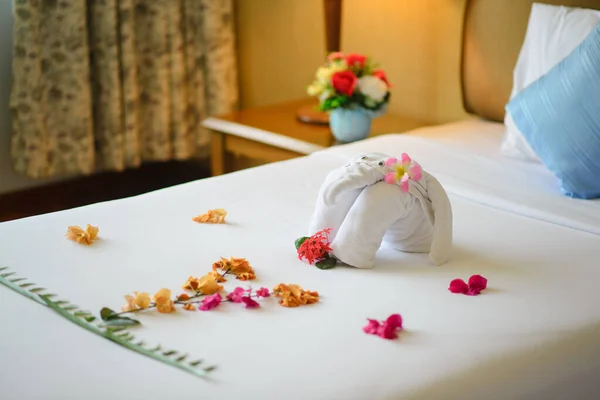 Towel looklike animal in luxury hotel