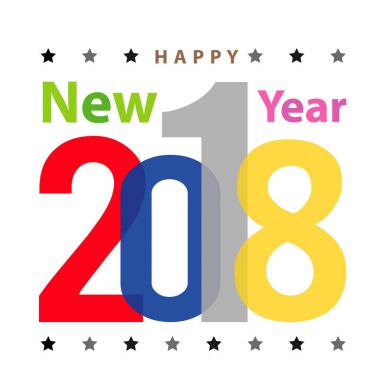 Merry Christmas mutlu yeni yıl 2018 tebrik kartı metin tipografi tasarlamak vektör