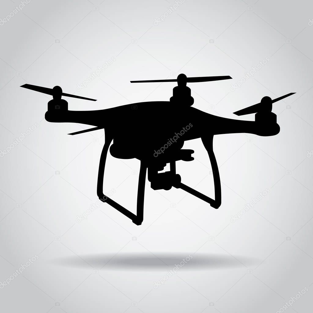 Drone black Icon Camera Picture Video vector