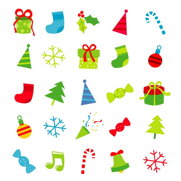 Merry Christmas Gift Decoration Cartoon Vector — Stock Vector