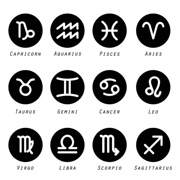 Контур Зодиака Стилизованный Знак Знак Гороскопа Логотип Векторный Дизайн — стоковый вектор