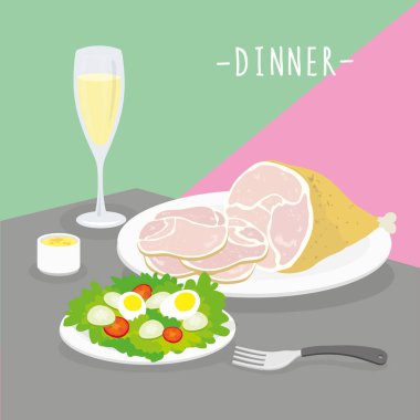 Yemek yemek yemek süt yiyecek içecek menüsü Restoran vektör