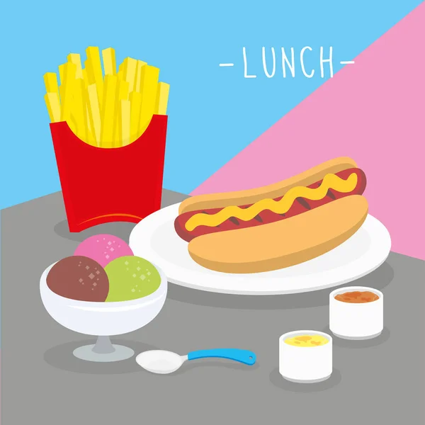 Mat Måltid Lunch Mejeriprodukter Äter Drink Meny Restaurang Vektor — Stock vektor